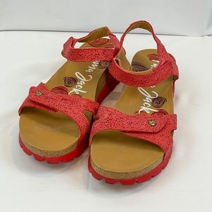 Panama Jack Rose Red Sandals, Women's 10